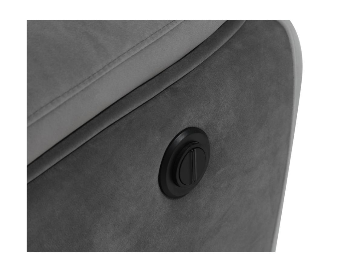 Vente-unique Couchgarnitur mit elektrischer Relaxfunktion 3+2 METTI Samt  