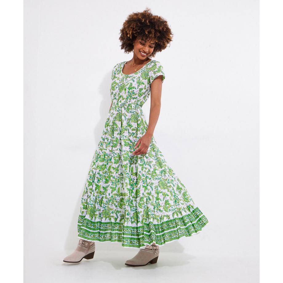 Joe Browns PETITE Robe Maxi Botanique Jupe Ample Effet Froissé  