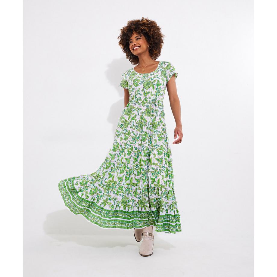 Joe Browns PETITE Robe Maxi Botanique Jupe Ample Effet Froissé  