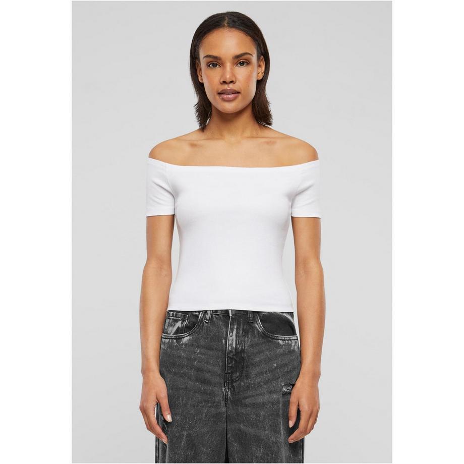 URBAN CLASSICS Organic Off-Shoulder Rib T-Shirt  