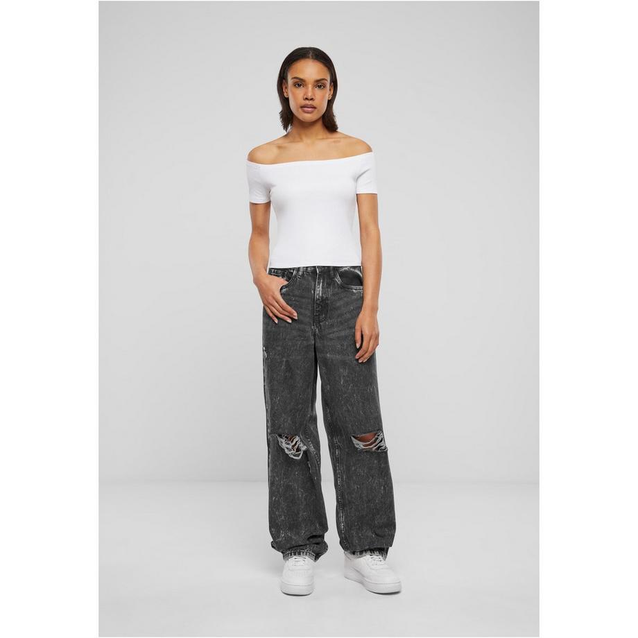 URBAN CLASSICS Organic Off-Shoulder Rib T-Shirt  