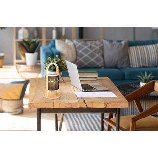 mutoni Tischleuchte Ninja Holz Textil naturfarben 1xE14  