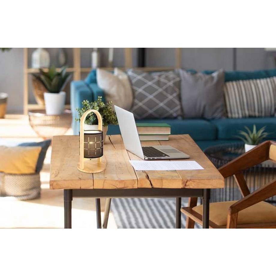 mutoni Lampada da tavolo Ninja legno tessile colore naturale 1xE14  