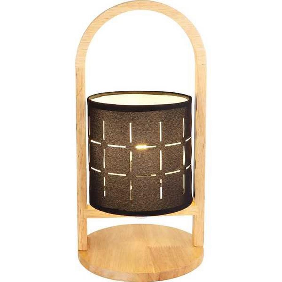 mutoni Lampada da tavolo Ninja legno tessile colore naturale 1xE14  