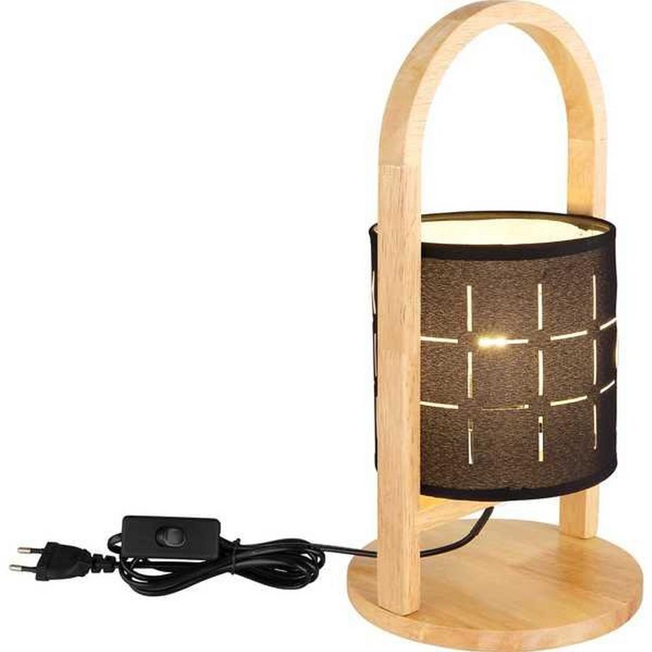 mutoni Lampada da tavolo Ninja legno tessile colore naturale 1xE14  