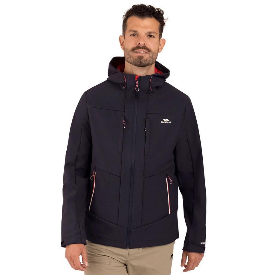 Trespass Veste Softshell Imperméable À Capuche Ajustable Motiftyle Détail Contrasté Willsons  