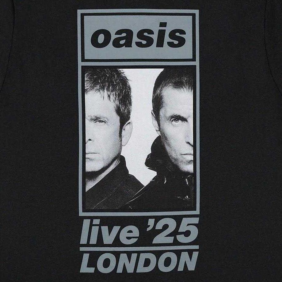 Oasis T-Shirt London 3 Août Event avec Imprimé au Dos  
