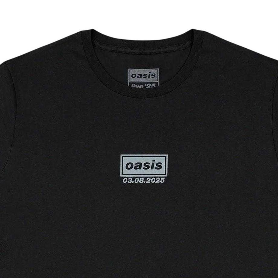 Oasis T-Shirt London 3 Août Event avec Imprimé au Dos  