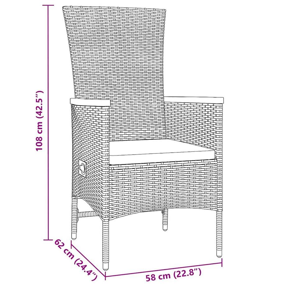 VidaXL Gartenmöbel set poly-rattan  