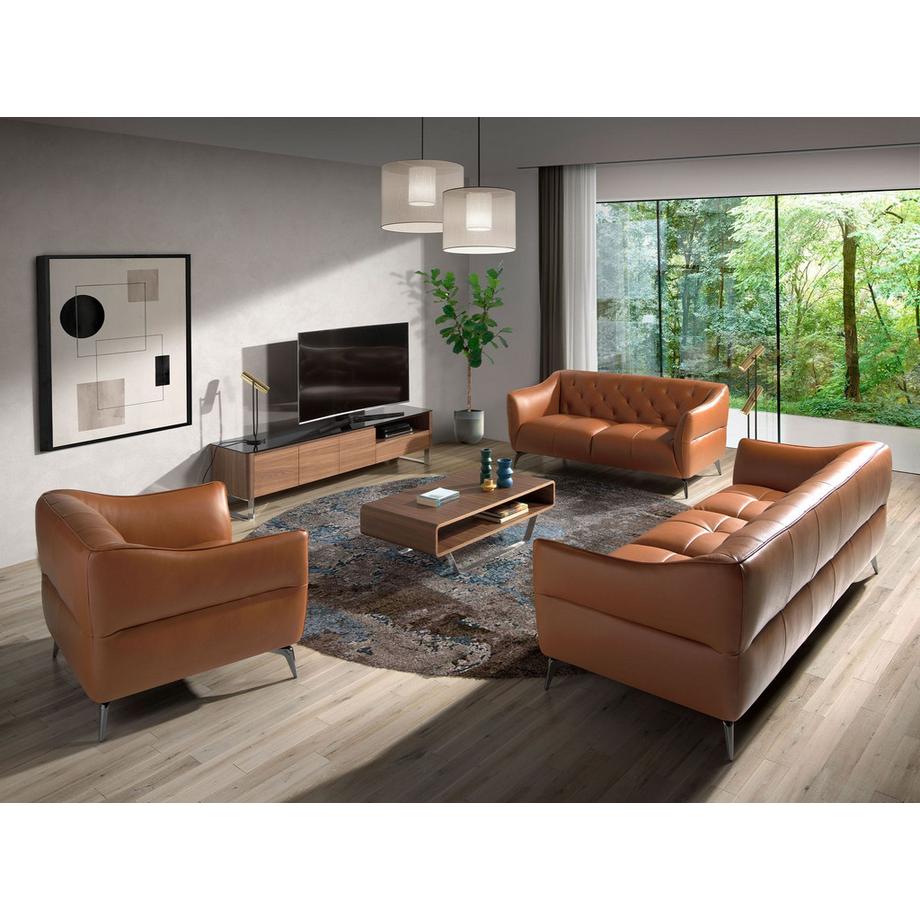 ANGEL CERDA Fauteuil Chester cuir marron earth clay  