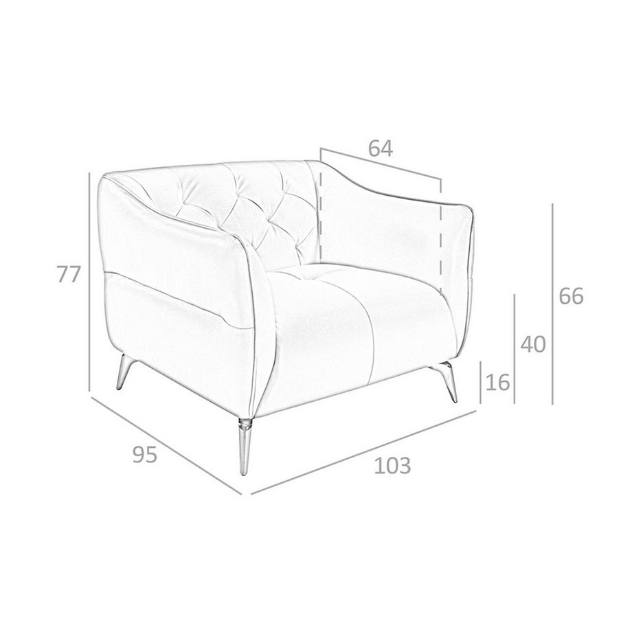 ANGEL CERDA Fauteuil Chester cuir marron earth clay  