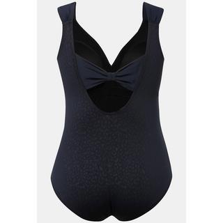 Ulla Popken Costume da bagno jacquard leopardato coppe morbide scollo profondo sulla schiena  