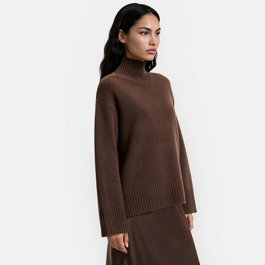 Pull col montant en laine