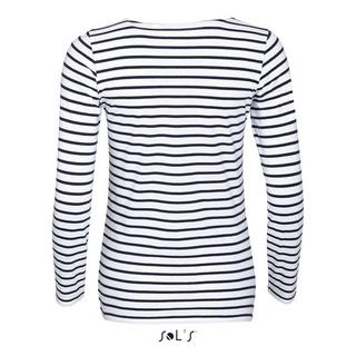 SOLS Marine T-Shirt Rigata Maniche Lunghe  