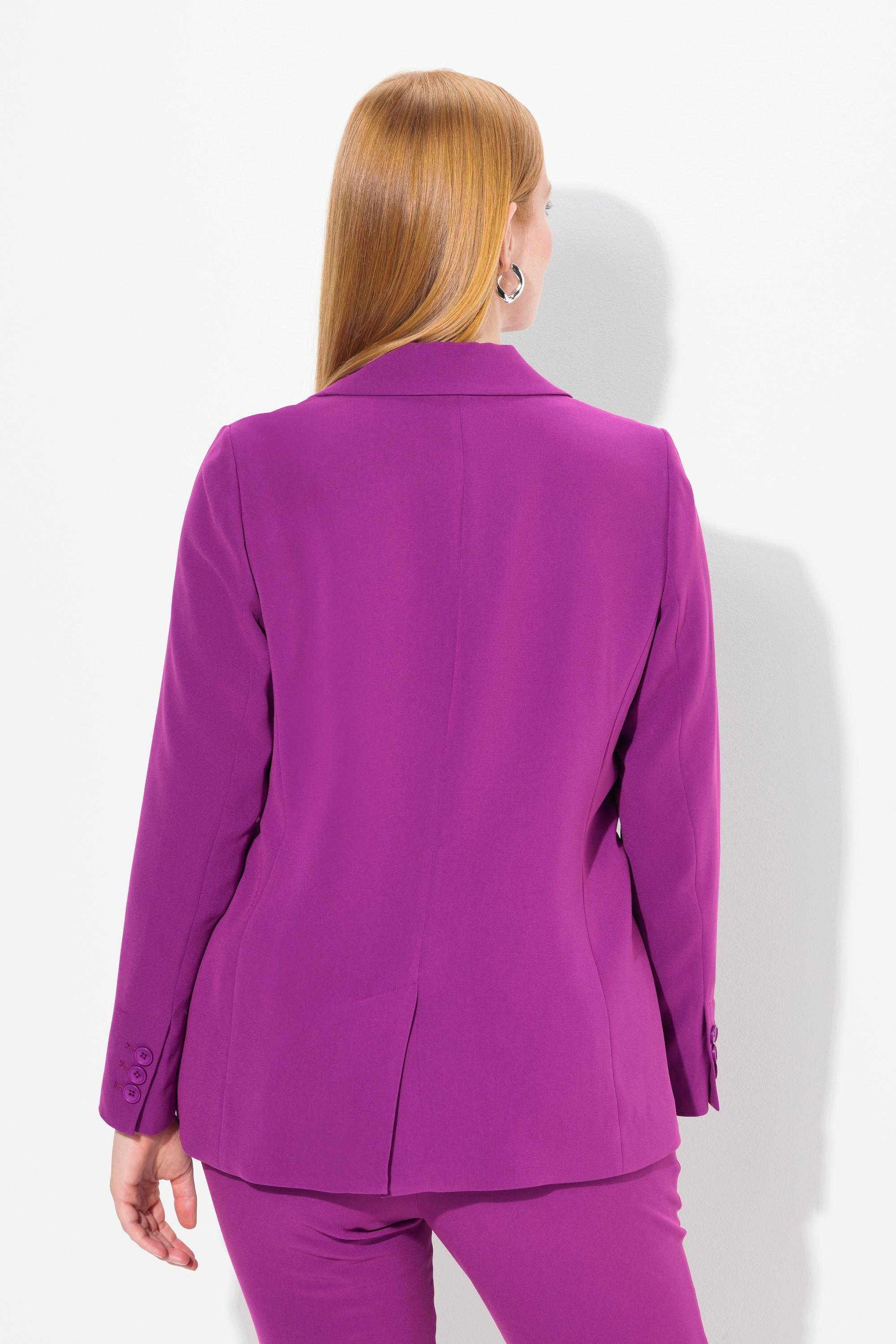 Ulla Popken Blazer Collo Revers Tasche con Patta Chiusura Bottone  