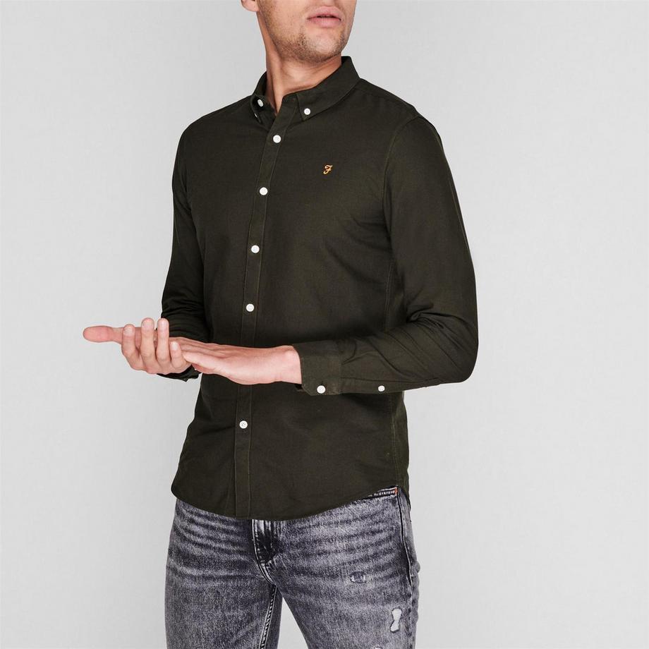 FARAH  Camicia Button Down Vintage Oxford Manica Lunga 