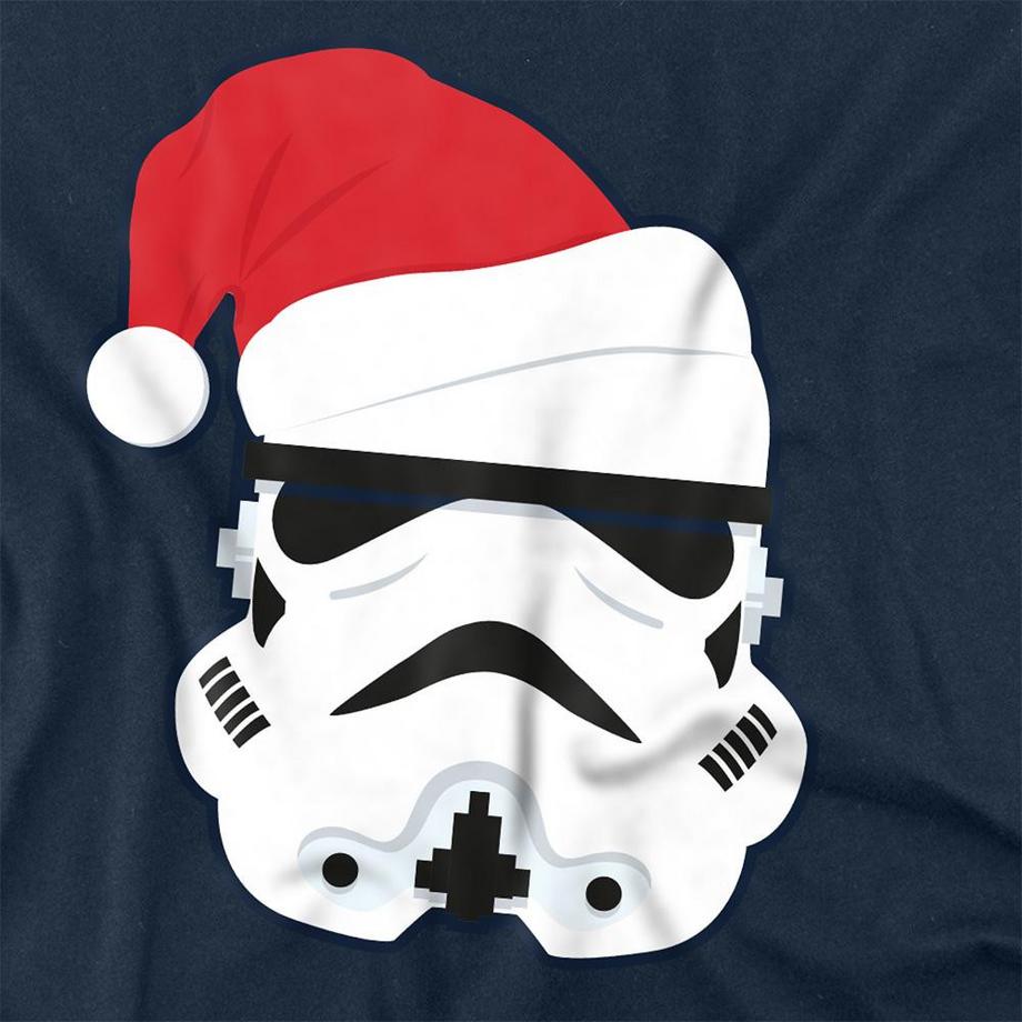 STAR WARS Maglietta Natale Stormtrooper Cappello Da Babbo Natale Manica Lunga  