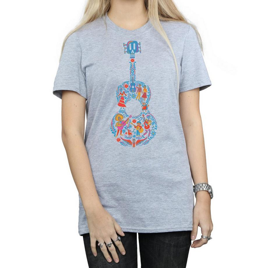 Disney Coco T-shirt Stampa Chitarra  