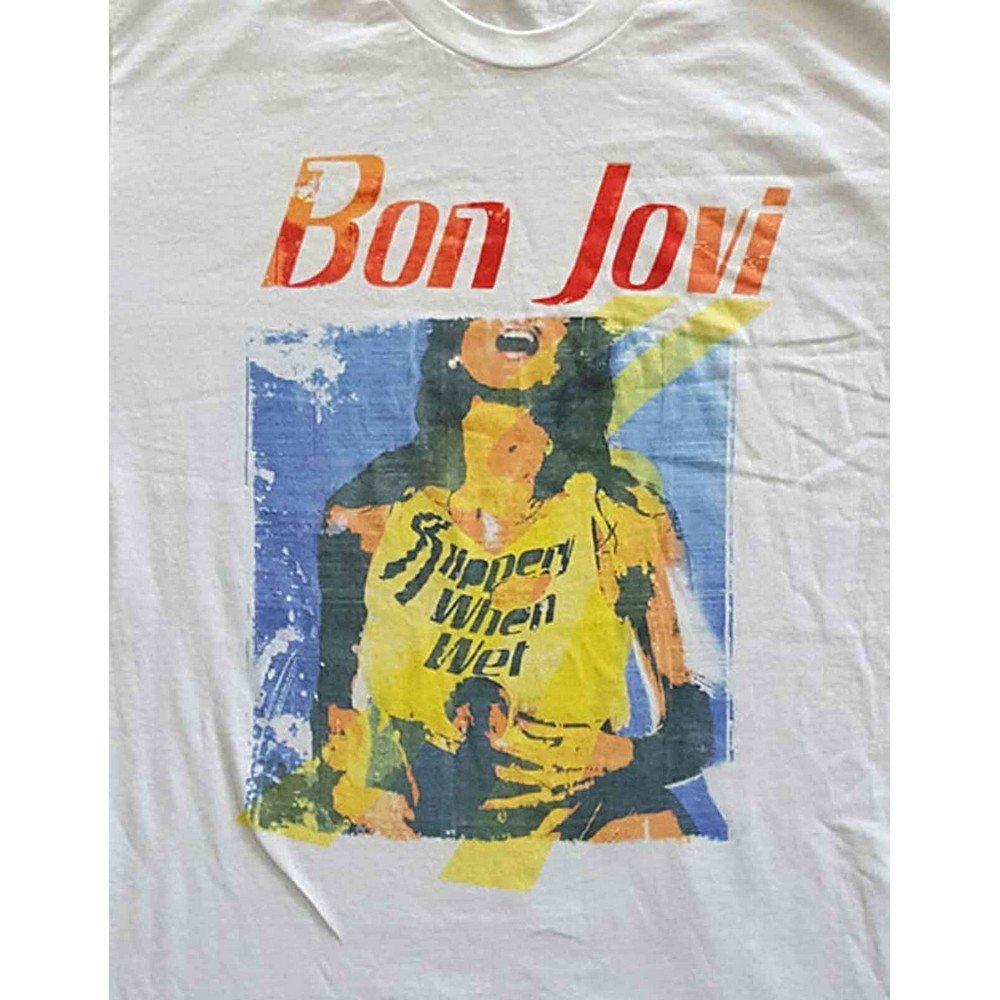 Bon Jovi Slippery When Wet Original Cover T-Shirt  