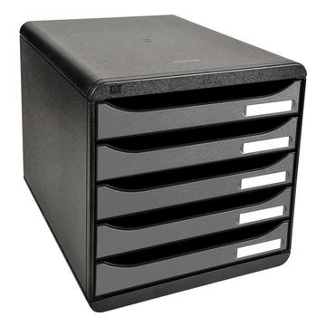 Schubladenbox Big Box Plus, 5 offene Schubladen, Metallic