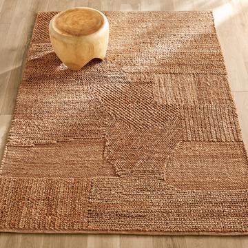 Tapis jute tissé main