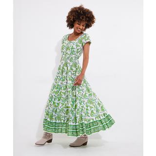 Joe Browns  PETITE Robe Maxi Effet Froissé Botanique Jupe Ample 