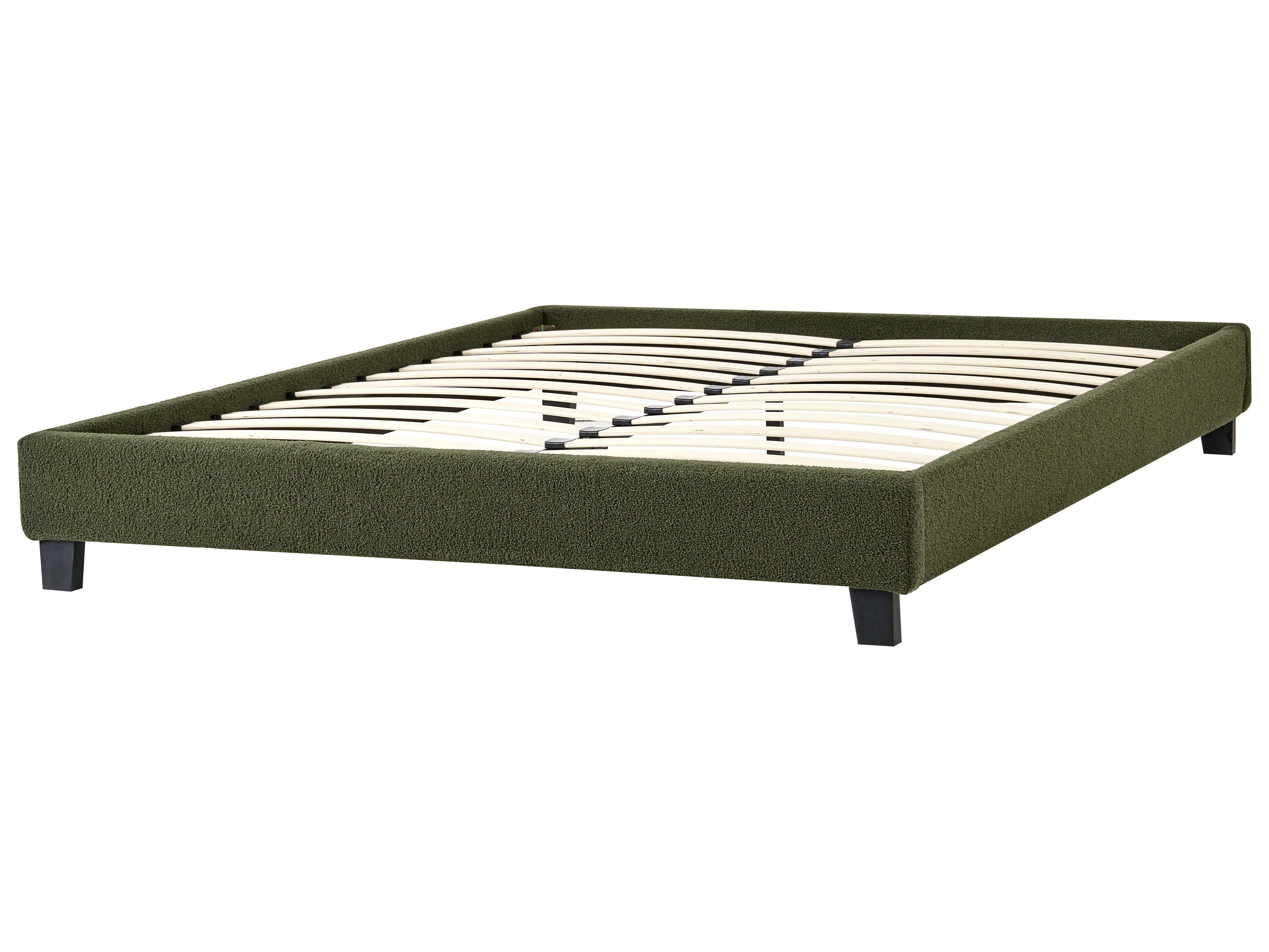 Beliani Bett ohne Kopfteil aus Bouclé Minimalistisch ROANNE  