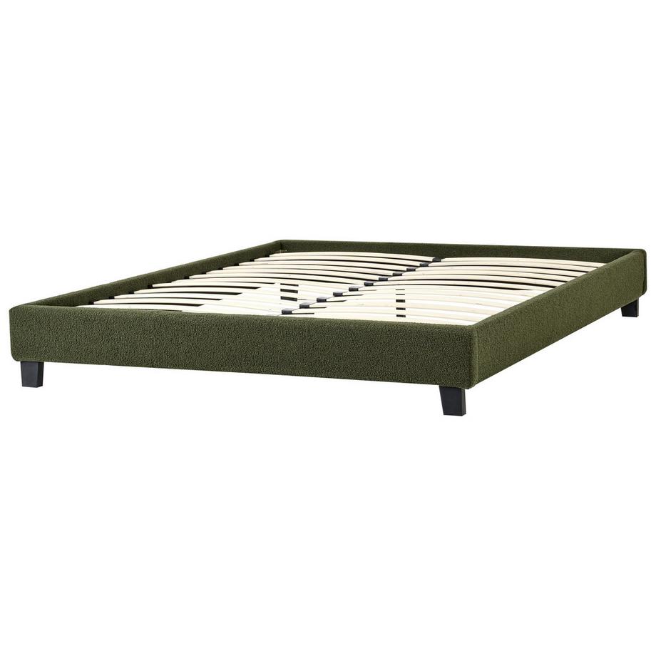 Beliani Bett ohne Kopfteil aus Bouclé Minimalistisch ROANNE  