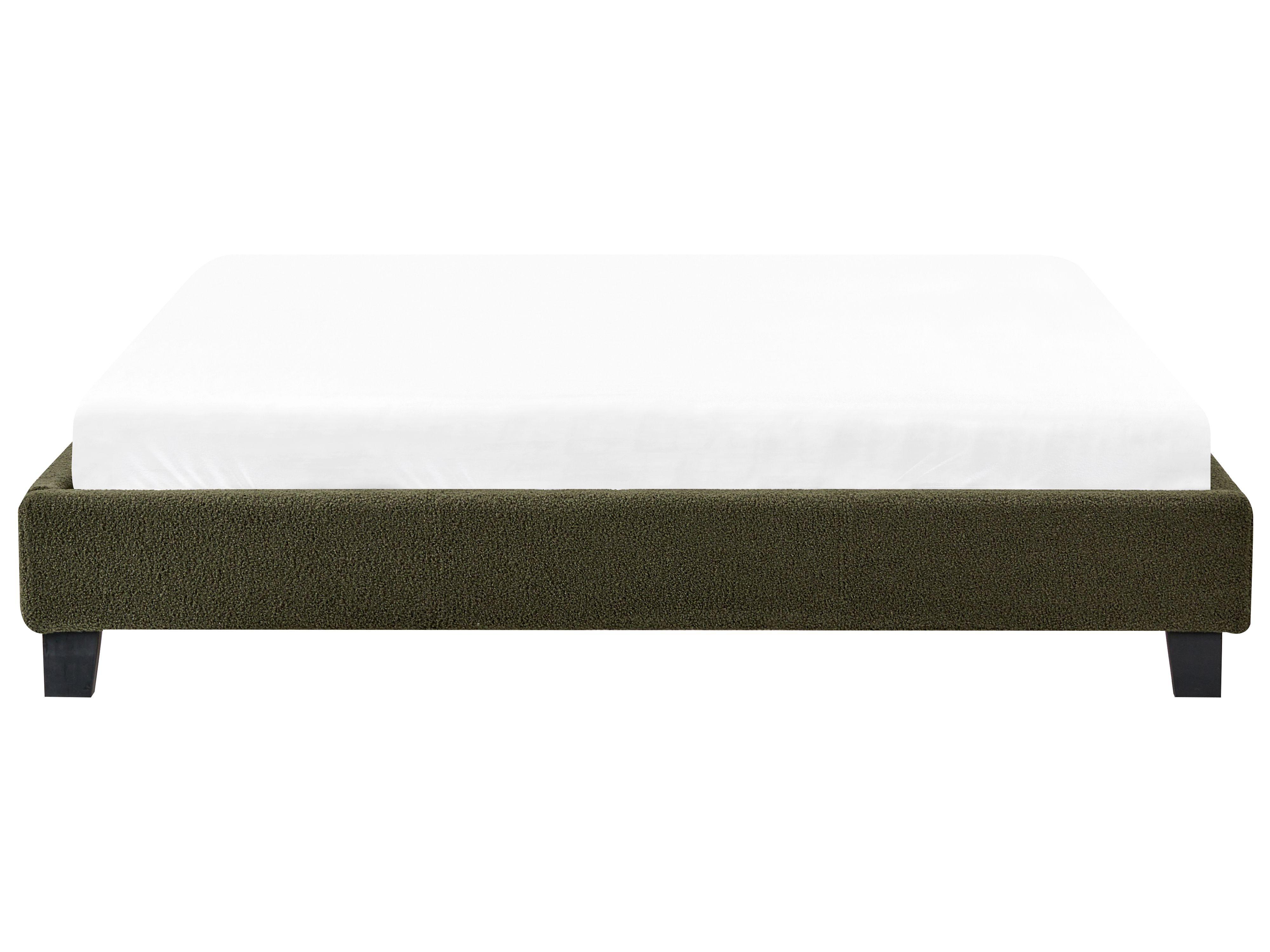 Beliani Bett ohne Kopfteil aus Bouclé Minimalistisch ROANNE  