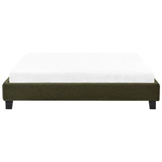 Beliani Bett ohne Kopfteil aus Bouclé Minimalistisch ROANNE  