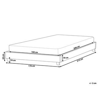 Beliani Bett ohne Kopfteil aus Bouclé Minimalistisch ROANNE  