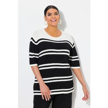 Maglione dal taglio corto e squadrato con scollo a girocollo e mezze maniche