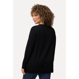 Ulla Popken  Maglione in morbida maglia fine con scollo a V e maniche lunghe 