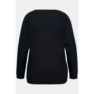 Ulla Popken Pullover V-Ausschnitt Langarm Weicher Feinstrick  