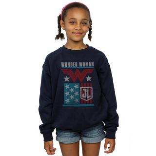 DC COMICS  Justice League Movie Wonder Woman Flag Sweatshirt 