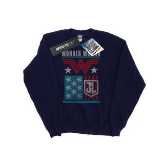 DC COMICS  Justice League Movie Wonder Woman Flag Sweatshirt 