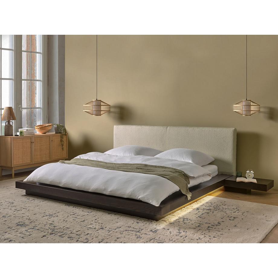 Beliani Letto con LED en Fibra a media densità (MDF)  ZEN  
