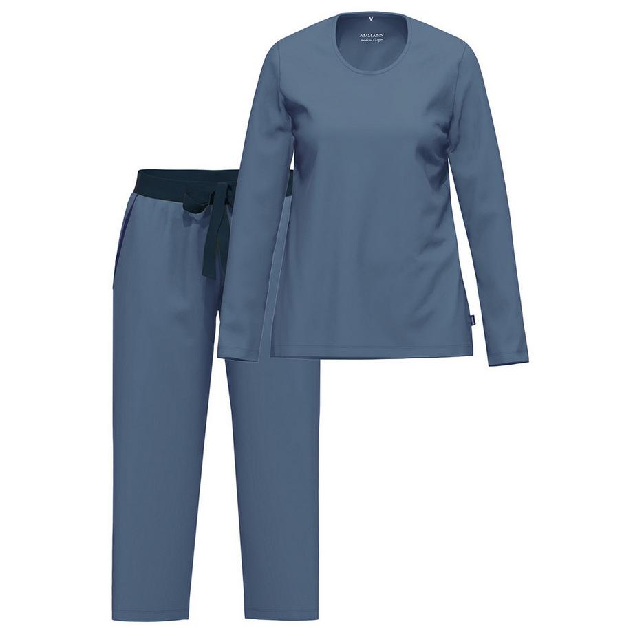 Ammann Night & Home Pyjama avec haut à manches longues et pantalon 7/8  