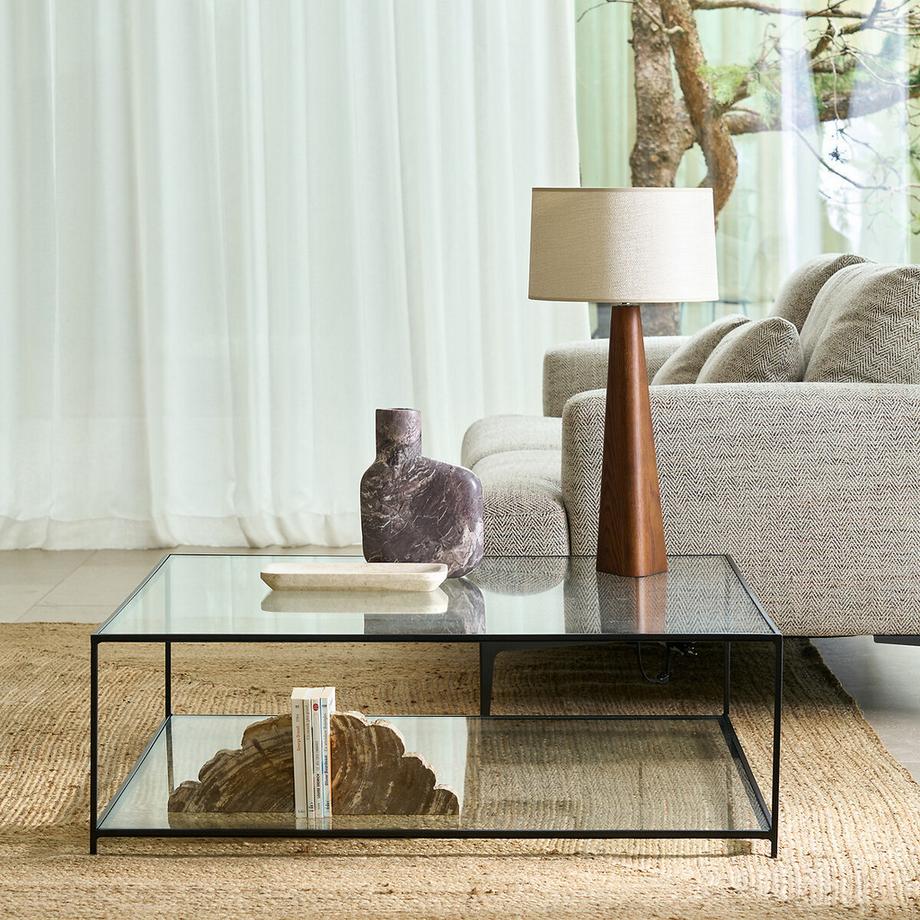 AM.PM Table basse carrée verre trempé  