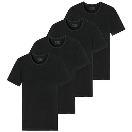 Schiesser 4er Pack Bio Baumwolle T-Shirt  