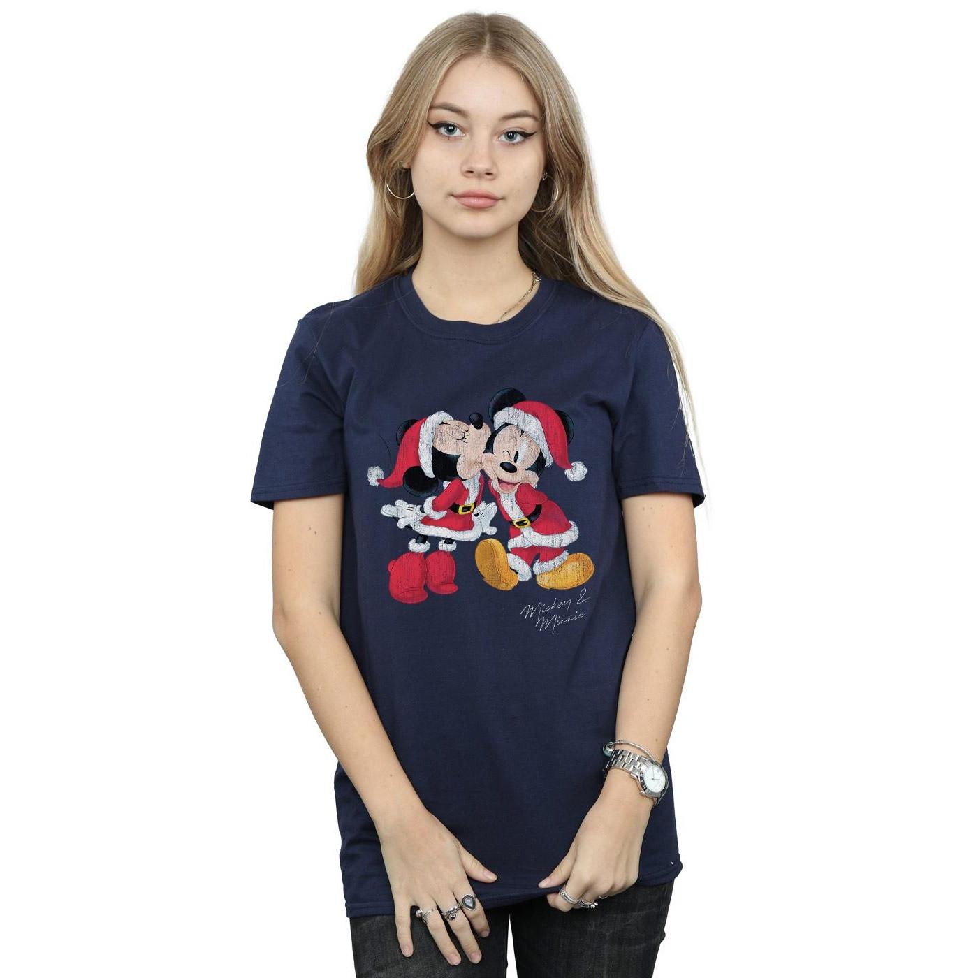 Disney Mickey et Minnie T-Shirt Baiser de Noël  