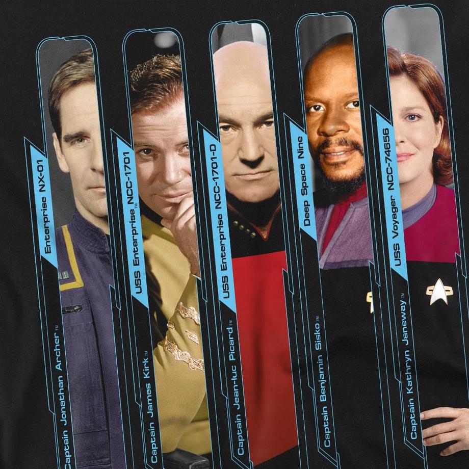 Star Trek The Captains T-Shirt Maniche Lunghe  