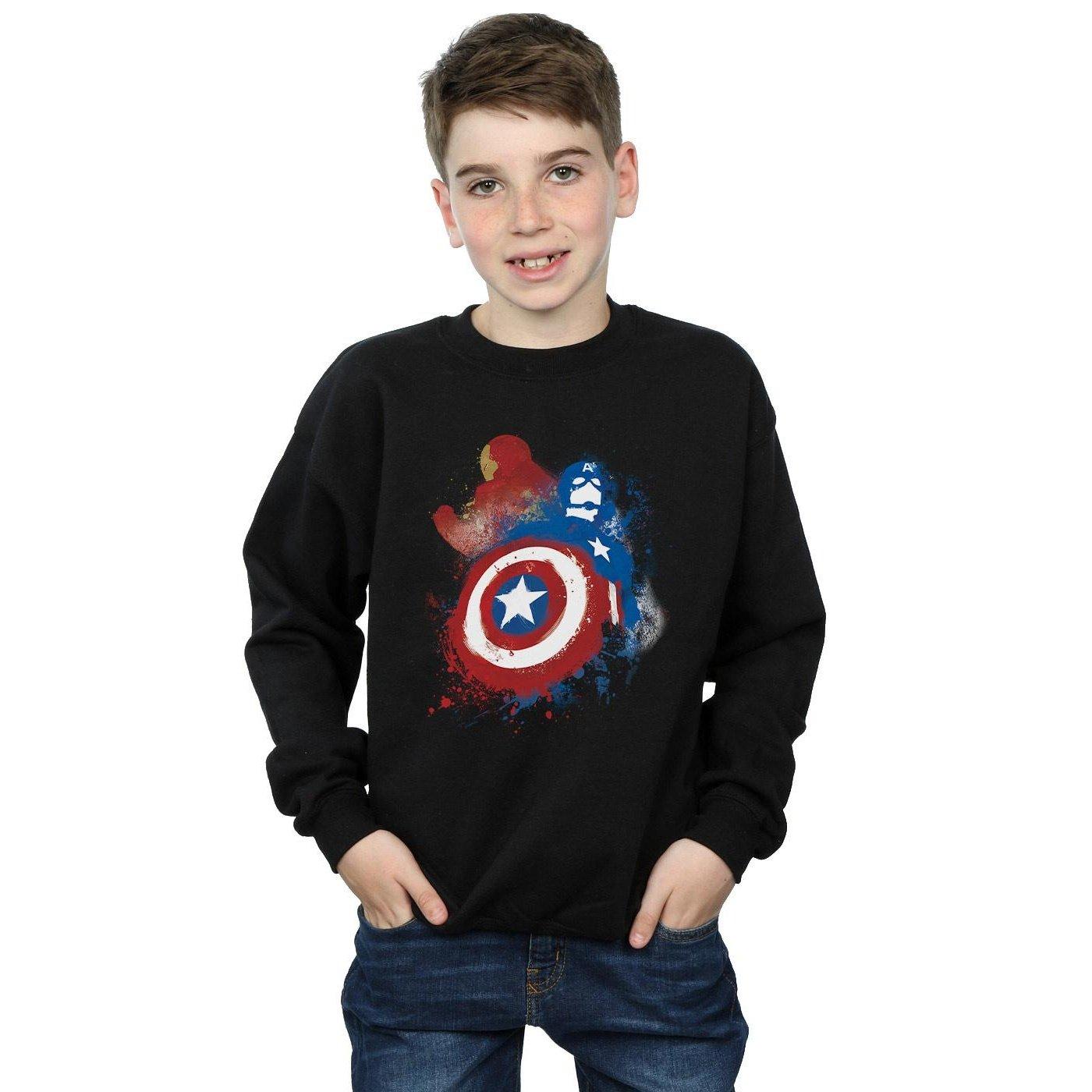 MARVEL  Captain America Civil War Painted Vs Iron Man Sweatshirt 