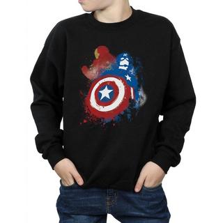 MARVEL  Captain America Civil War Painted Vs Iron Man Sweatshirt 