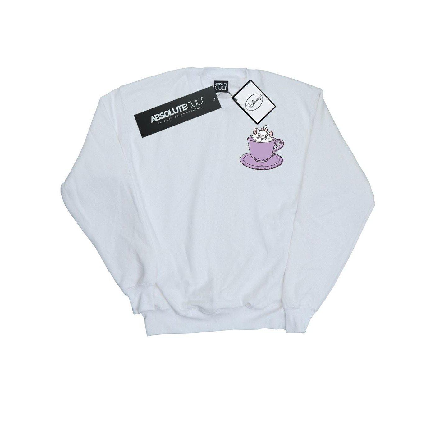 Disney  Aristocats Marie In Cup Breast Print Sweatshirt 