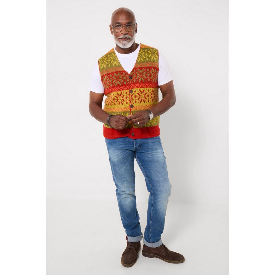 Joe Browns Funky Strickweste mit Norwegermuster  