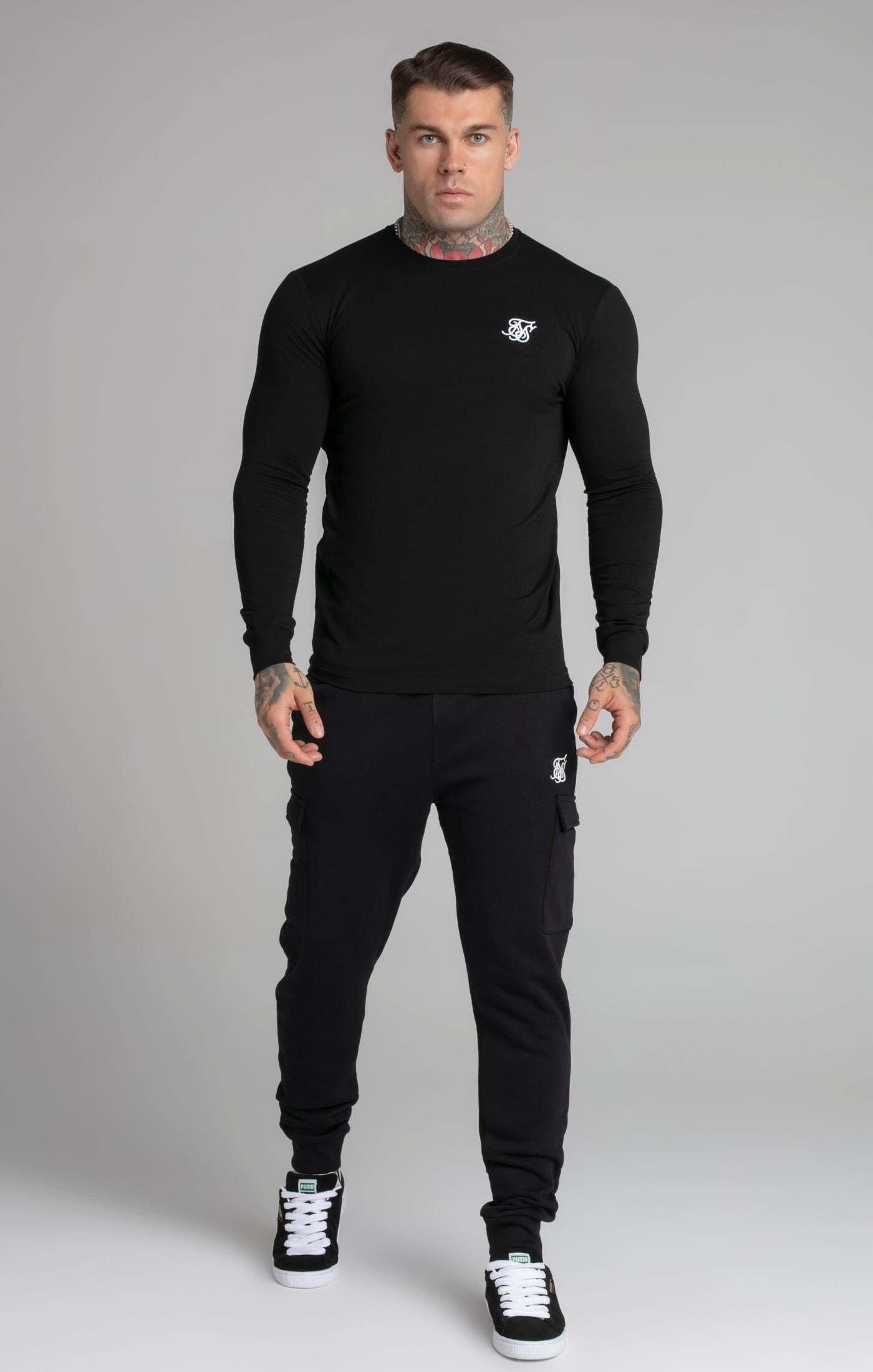 Sik Silk  Sweatshirts Black Essential Sweatshirt 