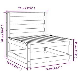 VidaXL Gartensofa kiefernholz  