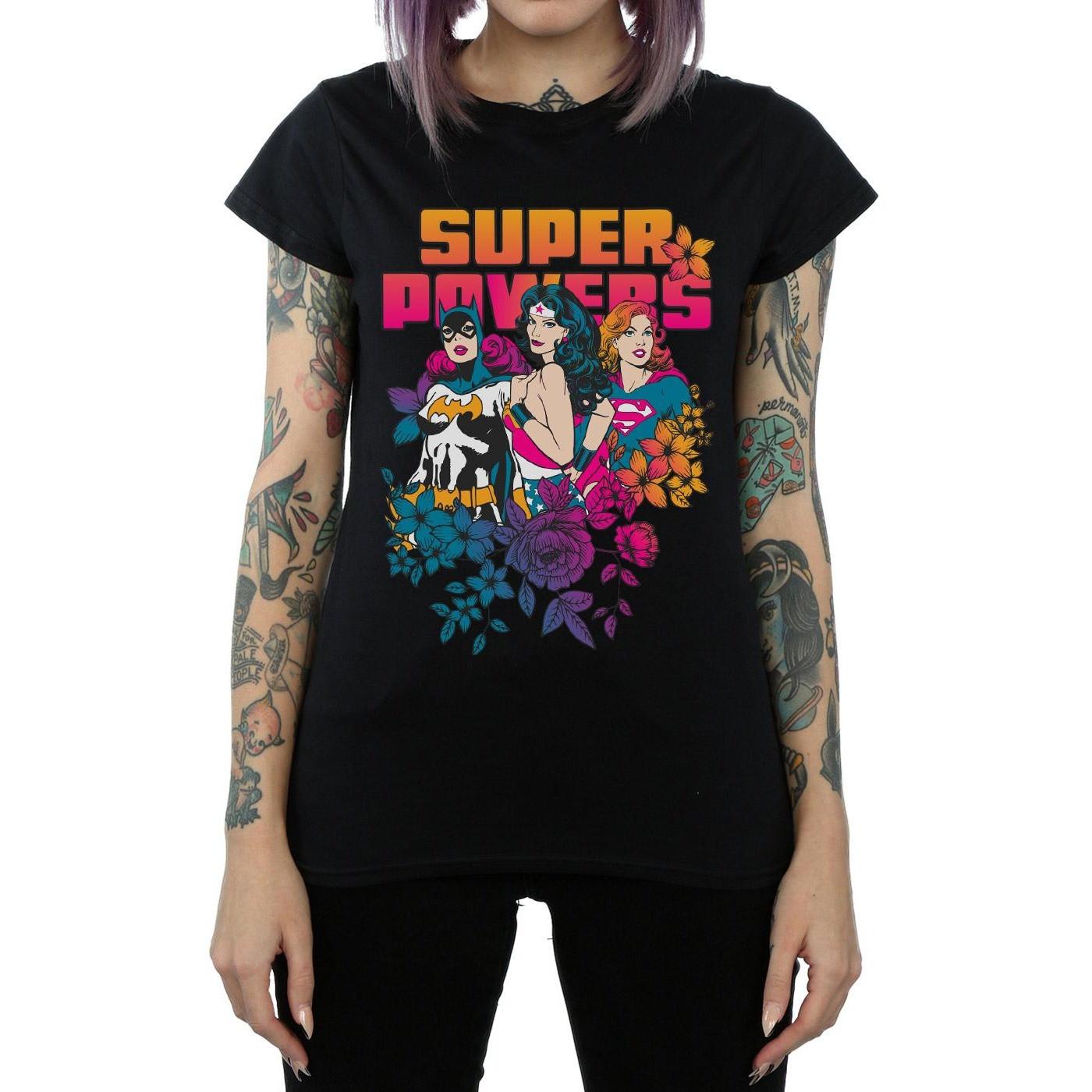 DC COMICS Super Powers T-Shirt Stampa Grafica  
