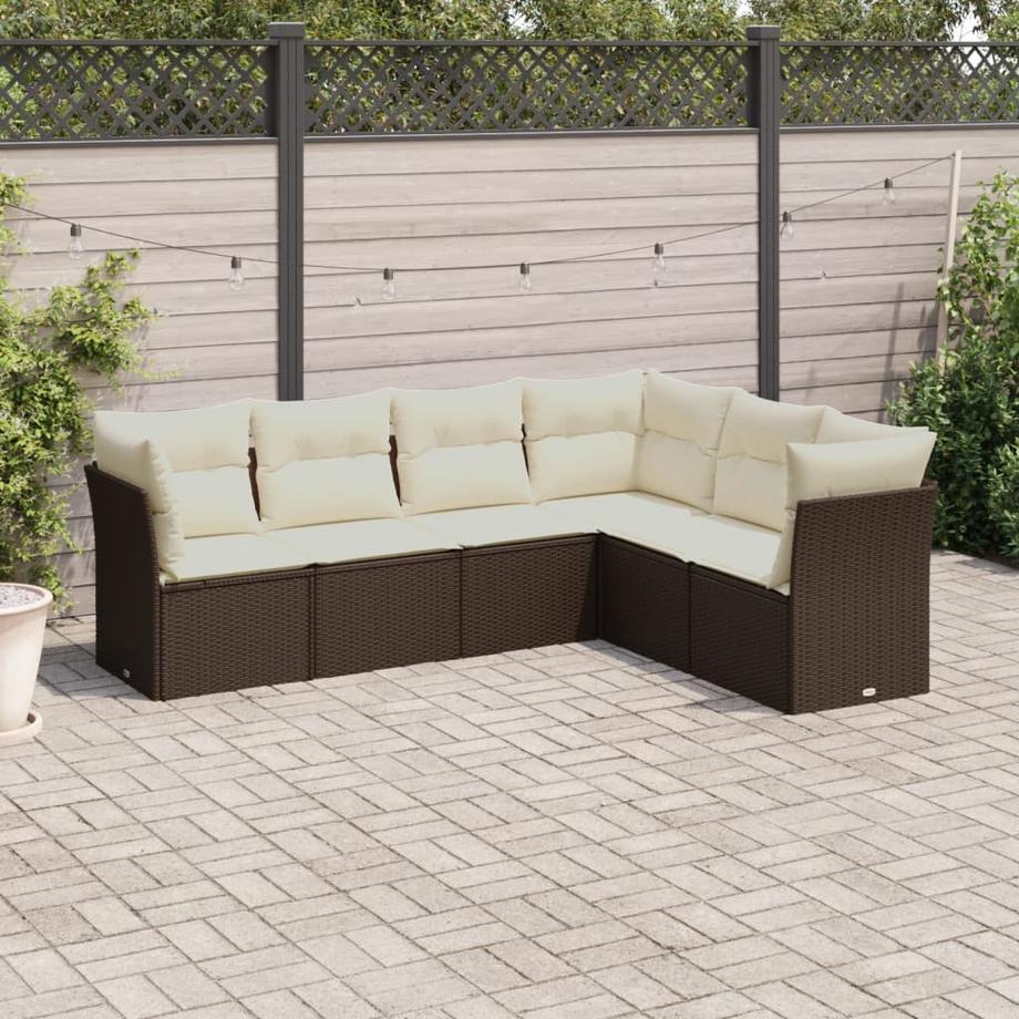VidaXL set divano da giardino Polirattan  